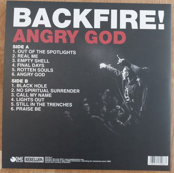 Backfire! : Angry God (LP, Album, Ltd)