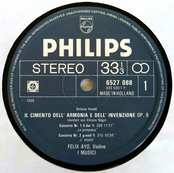 Antonio Vivaldi : De 4 Jaargetijden (LP,Album,Reissue,Stereo)