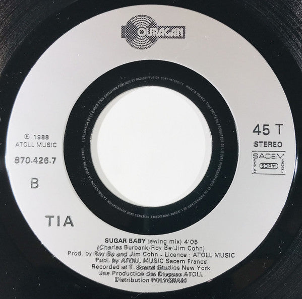 Tia : Sugar Baby (7",Single)