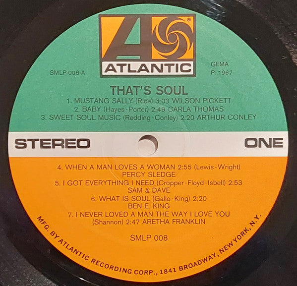 Various : That's Soul (LP,Compilation,Reissue)