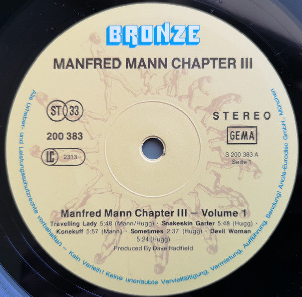 Manfred Mann Chapter Three : Manfred Mann Chapter Three (LP,Album,Reissue,Stereo)