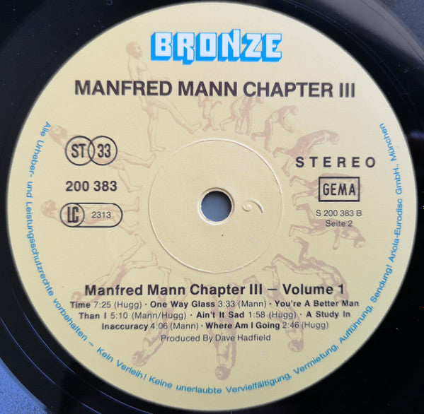 Manfred Mann Chapter Three : Manfred Mann Chapter Three (LP,Album,Reissue,Stereo)