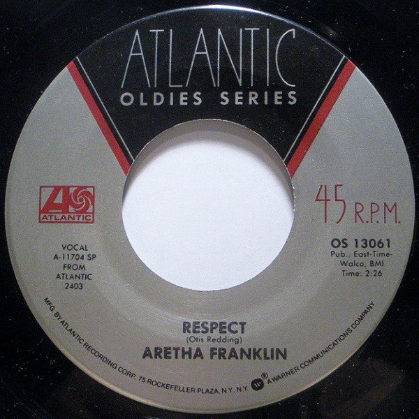 Aretha Franklin : Respect / You're All I Need To Get By (7",Single,45 RPM,Reissue)