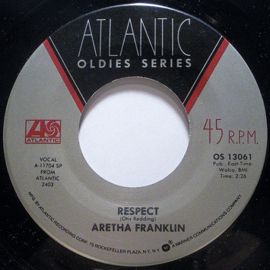 Aretha Franklin : Respect / You're All I Need To Get By (7",Single,45 RPM,Reissue)