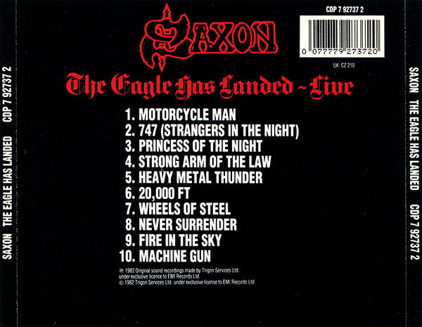Saxon : The Eagle Has Landed (Live) (CD, Album, RE)