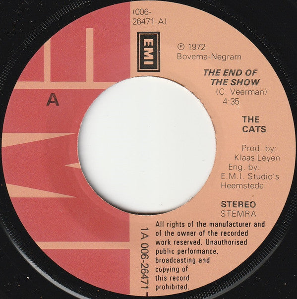 Cats, The : The End Of The Show / Irish (7",45 RPM,Single,Stereo)