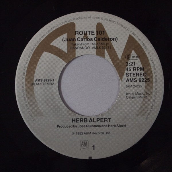 Herb Alpert : Route 101 (7")