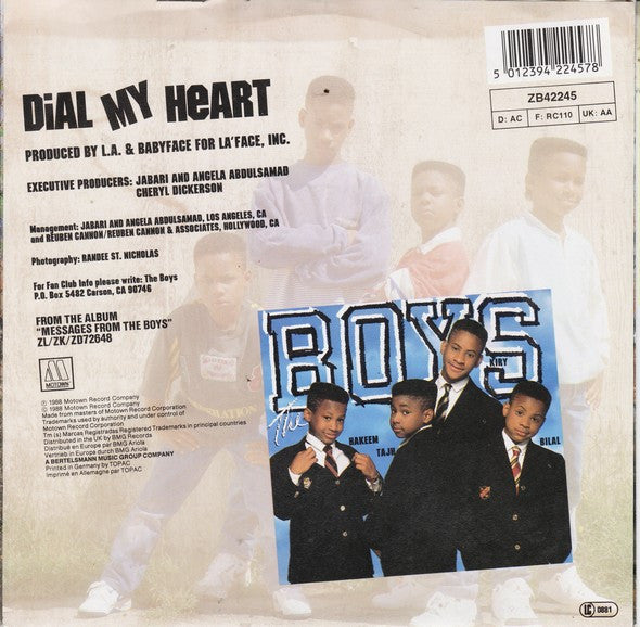 Boys, The : Dial My Heart (7",45 RPM,Single,Stereo)