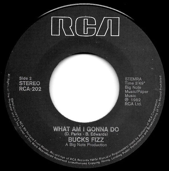 Bucks Fizz : My Camera Never Lies (7",45 RPM,Single,Stereo)