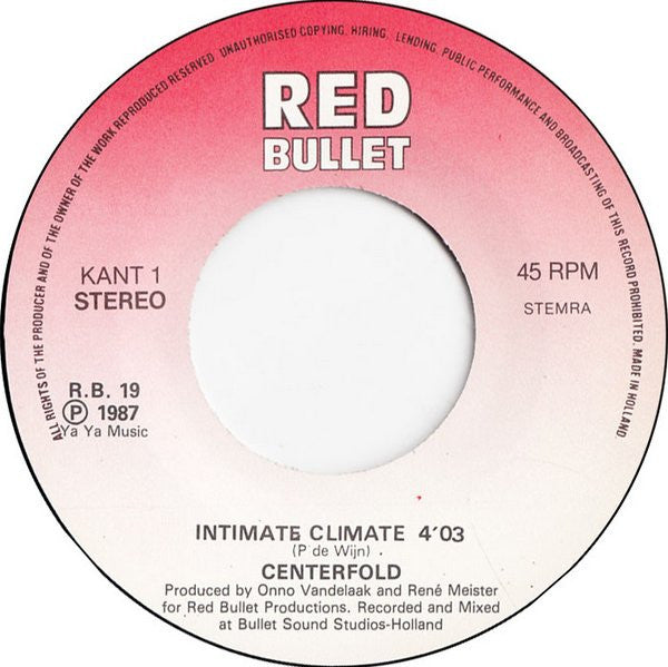 Centerfold : Intimate Climate (7",45 RPM,Single,Stereo)