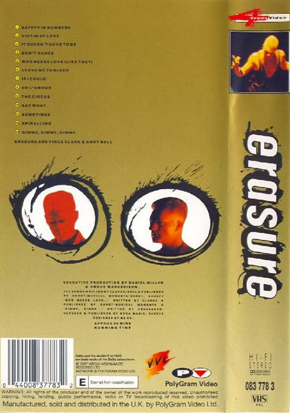 Erasure : Live At The Seaside (Reissue,Stereo,PAL)