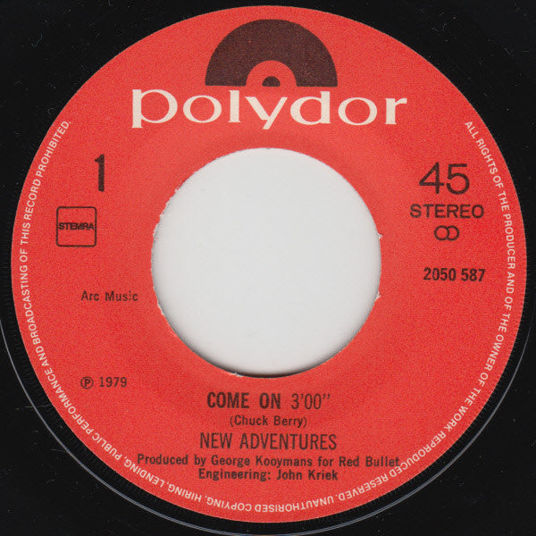 New Adventures : Come On (7")