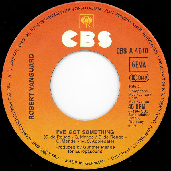 Robert Vanguard : Angel Eyes (7",Single,45 RPM)