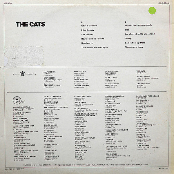 Cats, The : The Cats (LP,Compilation,Stereo)