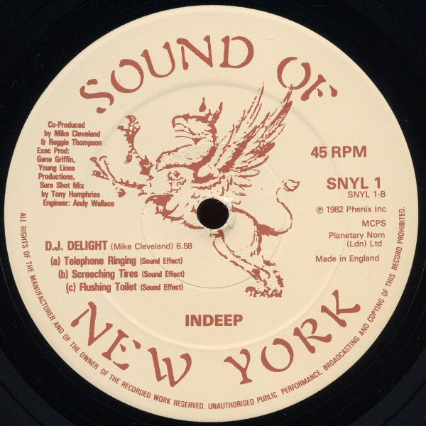 Indeep : Last Night A D.J. Saved My Life (12",45 RPM,Single)