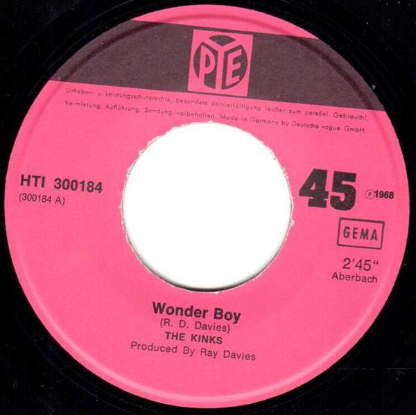 Kinks, The : Wonder Boy (7",Single)