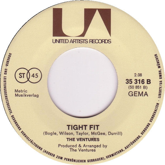 Ventures, The : Theme From "Shaft" / Tight Fit (7",45 RPM,Single,Stereo)