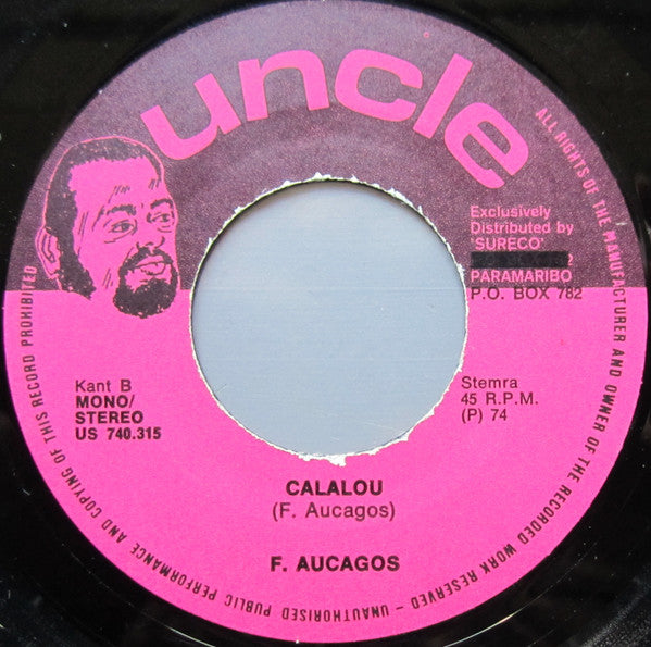 Gordon Henderson / Fred Aucagos featuring Les Vikings De La Guadeloupe : Love / Calalou (7",45 RPM)