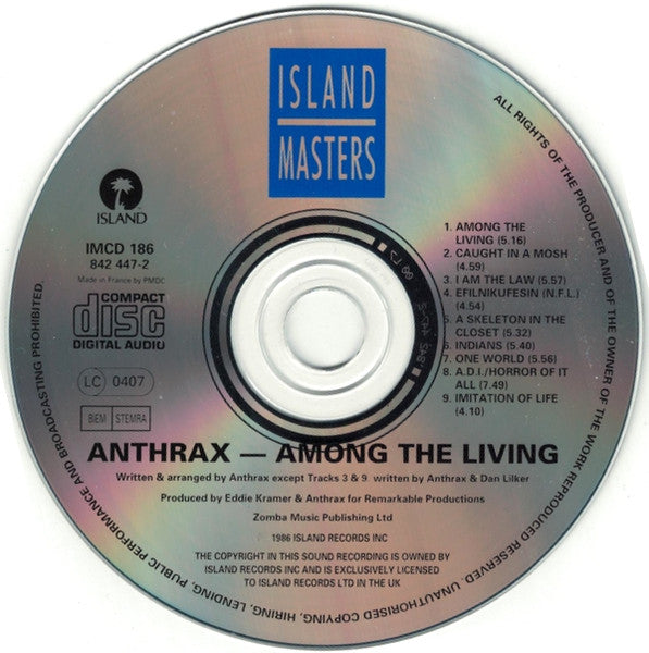 Anthrax : Among The Living (CD, Album, RE, RP)
