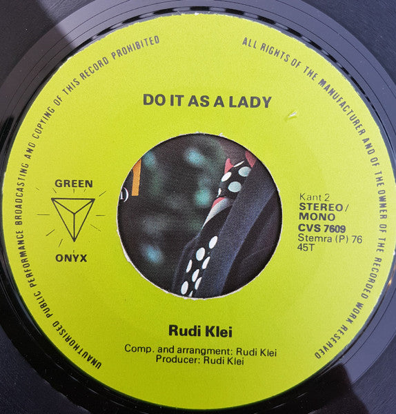 Rudi Klei : Do It As A Lady (7",45 RPM)
