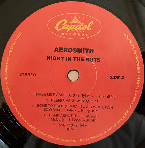 Aerosmith : Night In The Ruts (LP,Album,Reissue,Remastered,Repress)