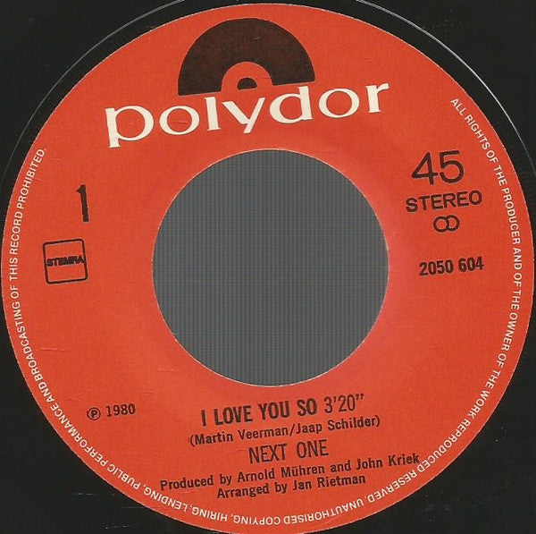 Next One : I Love You So (7",Single)