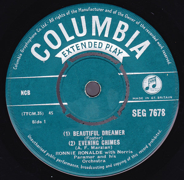 Ronnie Ronalde : Beautiful Dreamer (7",EP)