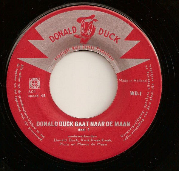 Donald Duck : Donald Duck Gaat Naar De Maan (7",Single,45 RPM)