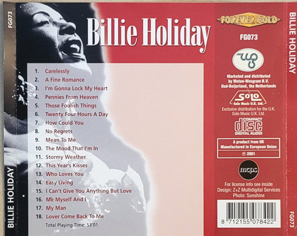 Billie Holiday : Billie Holiday (Compilation)