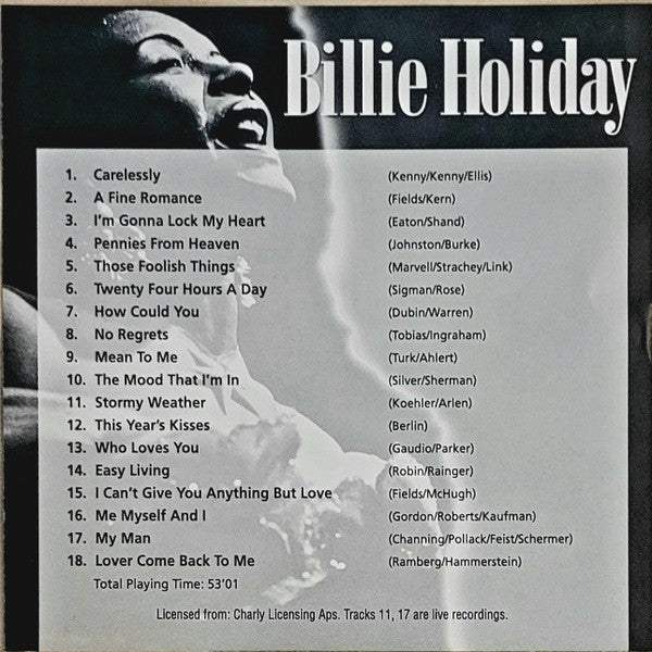 Billie Holiday : Billie Holiday (Compilation)