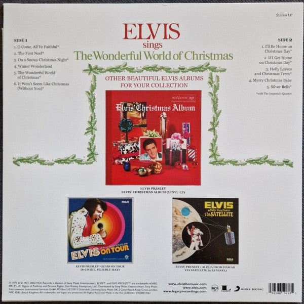 Elvis Presley : Elvis Sings The Wonderful World Of Christmas (LP,Album,Reissue,Stereo)