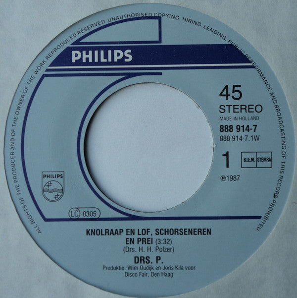 Drs. P : Knolraap En Lof, Schorseneren En Prei (7",45 RPM,Single,Stereo)