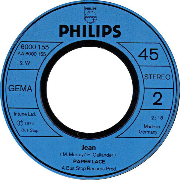 Paper Lace : The Black-Eyed Boys (7",45 RPM,Single)