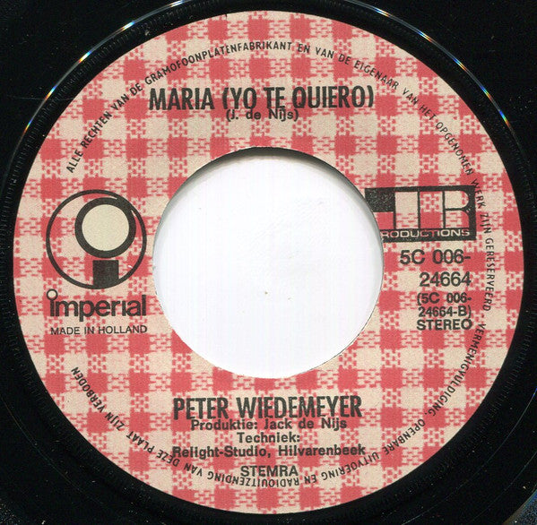 Peter Wiedemeijer : Ik Geloof (7",45 RPM,Single,Stereo)