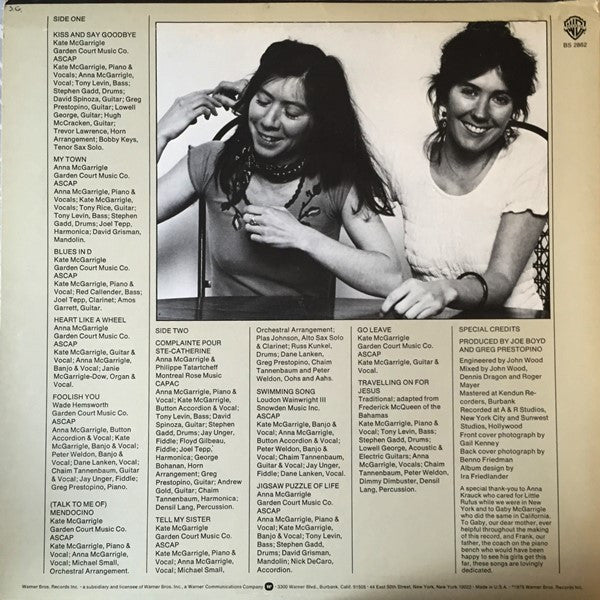 Kate & Anna McGarrigle : Kate & Anna McGarrigle (LP,Album,Stereo)