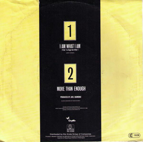 Gloria Gaynor : I Am What I Am (7",45 RPM,Single)