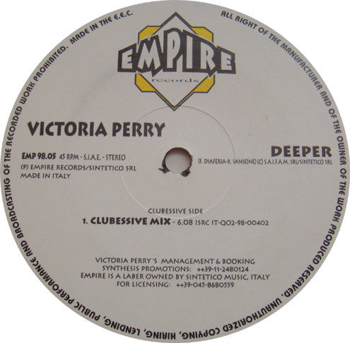 Victoria Perry : Deeper (12",45 RPM)