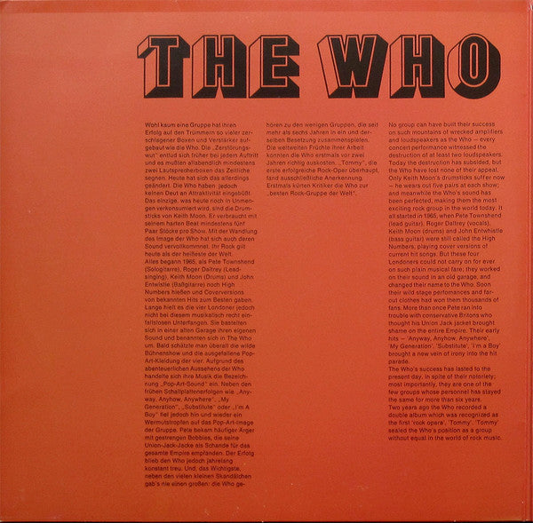 Who, The : Pop History Vol 4 (LP,Compilation)