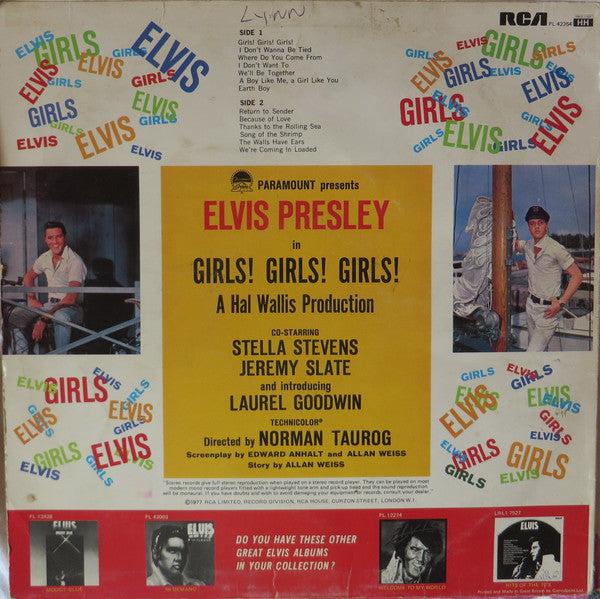 Elvis Presley : Girls! Girls! Girls! (LP,Album,Stereo,Reissue)