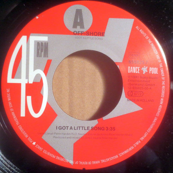 Off-Shore : I Got A Little Song (7",45 RPM)
