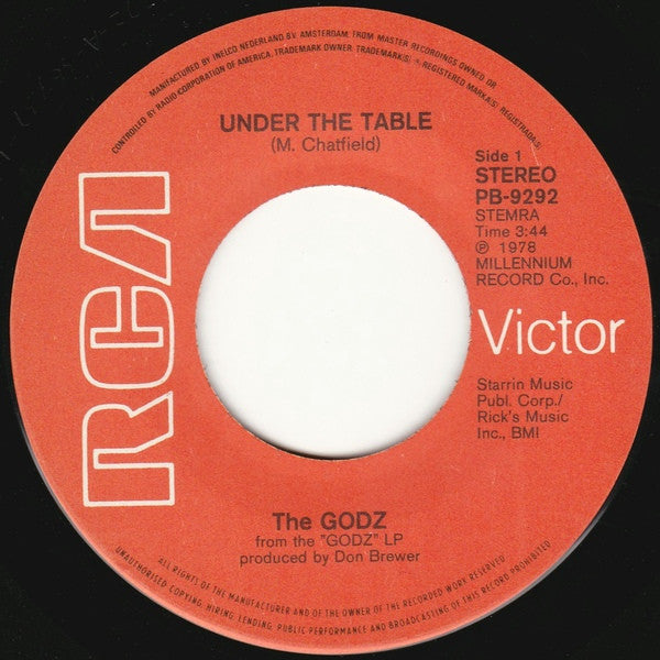 Godz (2), The : Under The Table (7",45 RPM,Single,Stereo)