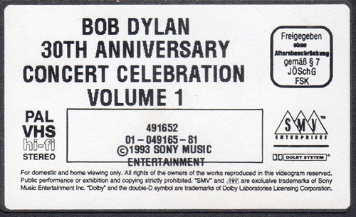 Bob Dylan : The 30th Anniversary Concert Celebration (PAL)