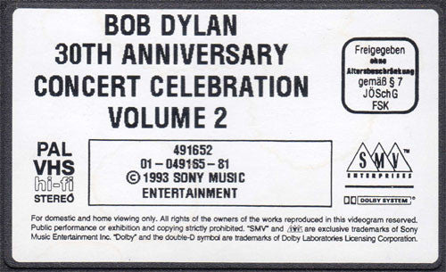 Bob Dylan : The 30th Anniversary Concert Celebration (PAL)