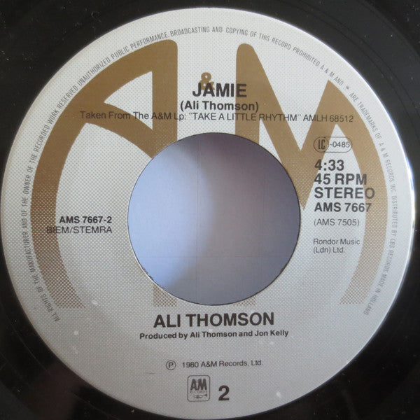Ali Thomson : Take A Little Rhythm (7", Single)