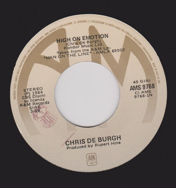 Chris De Burgh : High On Emotion (7",45 RPM,Single)