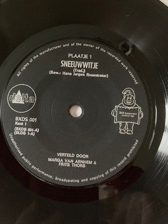 Marga van Arnhem & Frits Thors : Sneeuwwitje / Roodkapje  (7",33 ⅓ RPM,Mini-Album)