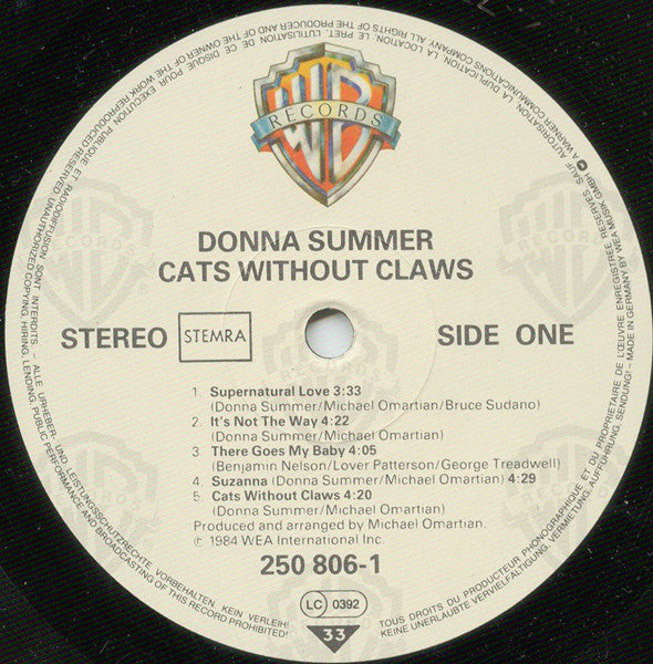 Donna Summer : Cats Without Claws (LP,Album)