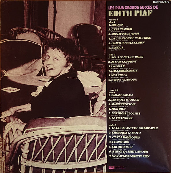 Edith Piaf : Les Plus Grands Succes De Edith Piaf (LP,Compilation)