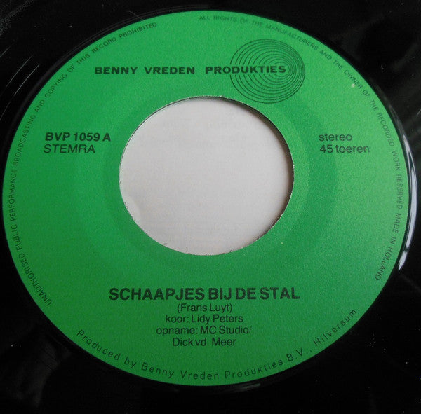 Frans Luyt : Schaapjes Bij De Stal / Kerstmis Bij De Brievenbus (7",45 RPM)