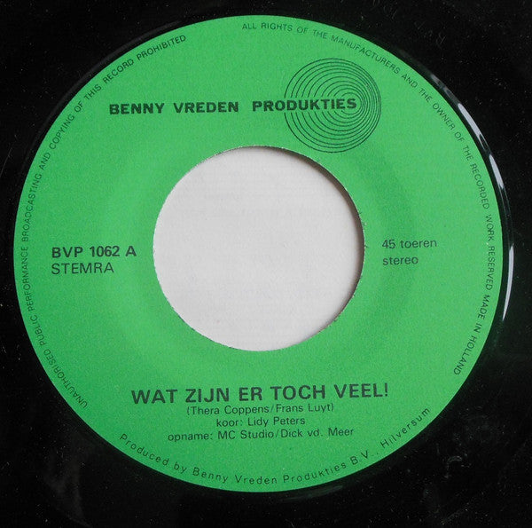 Thera Coppens, Frans Luyt : Wat Zijn Er Toch Veel! / Sneeuw Op De Brievenbus (7",45 RPM)